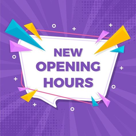 New Hours Sign, Opening Times Sign Design, Open Late Sign, Yes We Are Open Sign, Now Open Sign, Opening Hours Sign, Graphic Resources, Vector Free, Signs