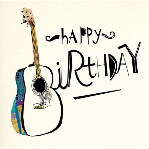 Happy Birthday Guitar, Birthday Guitar, Art Deco Birthday, Happy Birthday Illustration, Confetti Sprinkles, Birthday Greetings Friend, Happy Birthday Art, Happy Birthday Greetings Friends, Birthday Wishes Messages