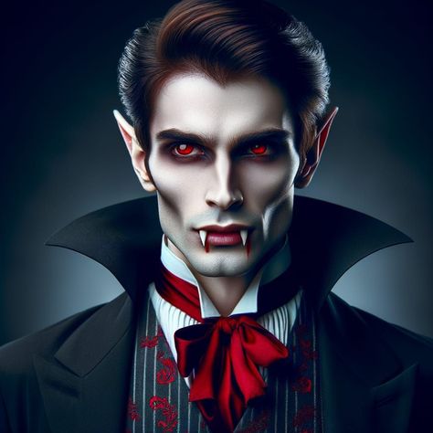 Dracula Makeup, Vampire Ideas, Vampire Lord, Art Vampire, Evil Tattoos, Vampire Makeup, Vampire Art, Male Makeup, Dracula