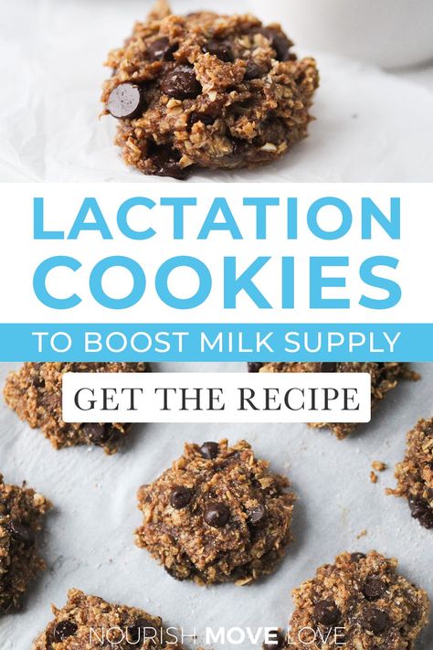 The best lactation cookies! You can also eat this edible cookie dough as a healthy dessert! Made with DIY oat flour, bananas, almond butter and some chocolate chips, these healthy oatmeal chocolate chip cookies are naturally sweetened and perfect for snacking on during late night feedings and increasing milk supply for breastfeeding mothers!