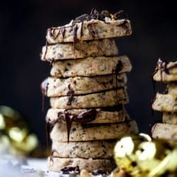 Brown Butter, Pistachio and Chocolate Chunk Shortbread Cookies. | How Sweet It Is | Bloglovin’ Chocolate Chunk Shortbread, Pistachio Shortbread, Chocolate Shortbread Cookies, Chocolate Pistachio, Shortbread Recipe, Shortbread Recipes, Flaky Salt, Crunchy Cookies, Chocolate Nuts