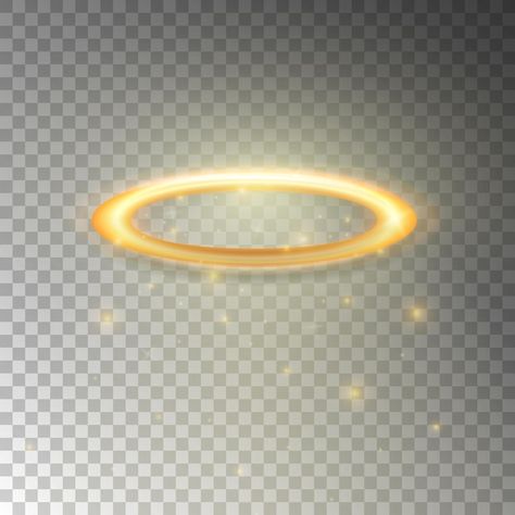 Shiny golden nimbus. glossy realistic ha... | Premium Vector #Freepik #vector #angel-halo #angel-ring #gold-ring #golden-ring Halo Angel, Angel Halo, Real Angels, Angel Ring, Low Poly Games, D Angelo, Golden Ring, Ring Gold, Cool Bands