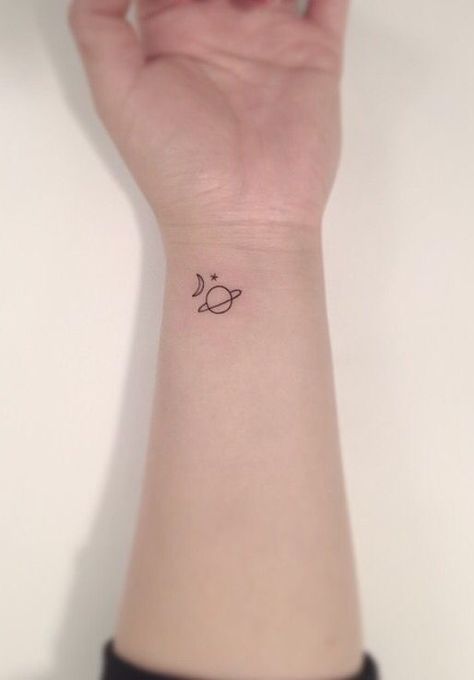 Solar System Tattoo, Petit Tattoo, Shape Tattoo, Music Tattoos, Art Pastel, Ideas Nails, Pattern Tattoo, Trendy Tattoos, Small Tattoo