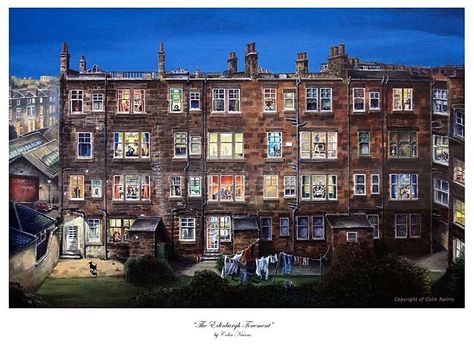 Edinburgh Tenement, Edinburgh Art, Union Of South Africa, Artists Painting, The Guild, Edinburgh Scotland, Print Pictures, House Painting, Glasgow