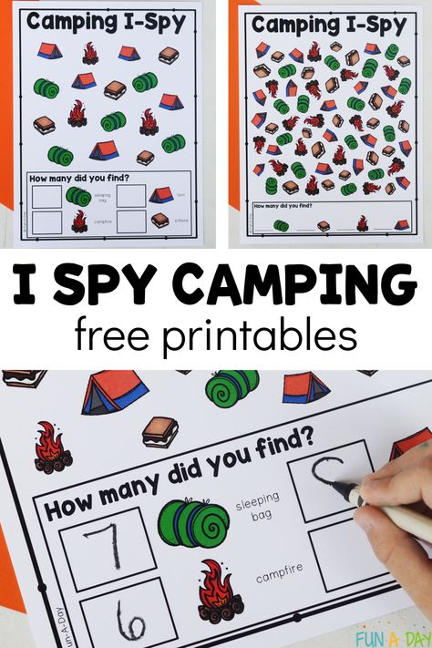 I Spy Camping Free Printable