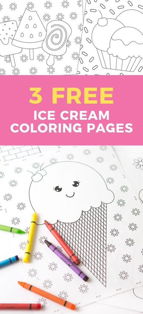 Print off these FREE printable ice cream coloring pages for a summer rainy day or birthday party activity! Simply print on 8.5 x 11” paper on your home printer and have the kids make their own ice cream cones and sundaes! Ice Cream Party Games, Ice Cream Birthday Party Theme, Printable Ice Cream, Ice Cream Coloring, Ice Cream Party Invitations, Birthday Party Activity, Ice Cream Party Theme, Ice Cream Party Decorations, Ice Cream Coloring Pages