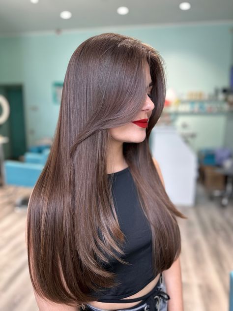 Haircuts For Long Hair Straight, Haircuts For Long Hair With Layers, Brown Hair Looks, Hair Inspiration Long, Layered Haircuts For Medium Hair, Straight Hair Cuts, Bangs With Medium Hair, Hairstyles For Layered Hair, Long Brown Hair