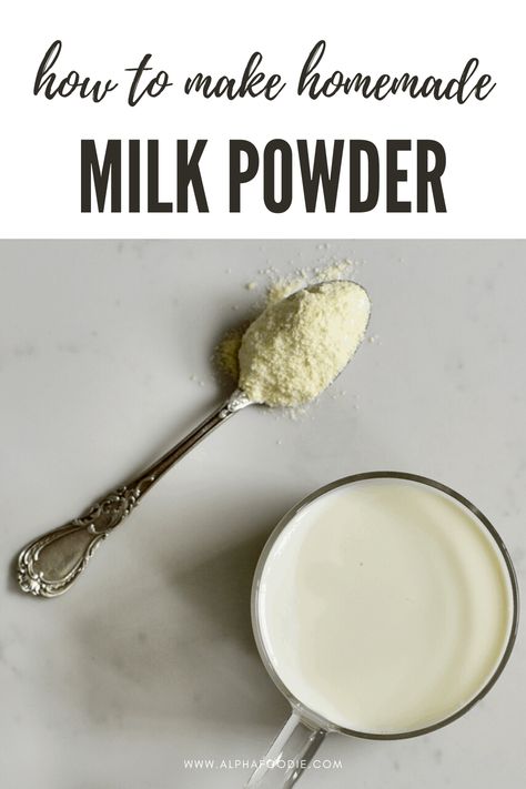 How to make powdered milk at home from fresh milk - using just a large saucepan and fresh milk. Plus, reconstituting milk powder and various uses. Homemade Milk, Goat Milk Recipes, Homemade Dry Mixes, Homemade Pantry, Homemade Condiments, Coconut Milk Powder, Cooking Homemade, Dehydrated Food, No Dairy Recipes