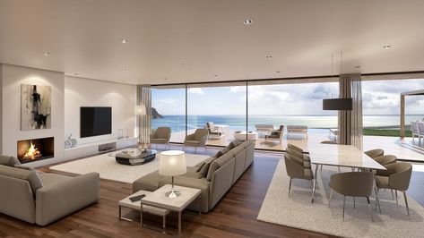 Open Space Living Room, Open Living Room Design, Home Hall Design, Sala Grande, Outdoor Designs, House Floor Design, Open Plan Living Room, Living Room Design Inspiration, Open Living Room