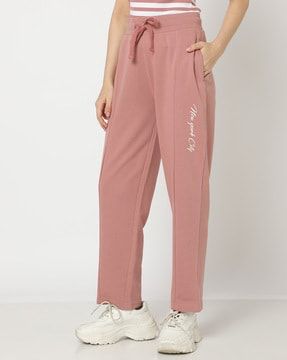 Check out Teamspirit Women Straight Track Pants with Typographic Print on AJIO! Track Pants For Women, Pink Track Pants, High Neck Sweatshirt, Typographic Print, Boys Denim, Adidas Kids, Jean Jeggings, Athleisure Outfits, Premium Brands