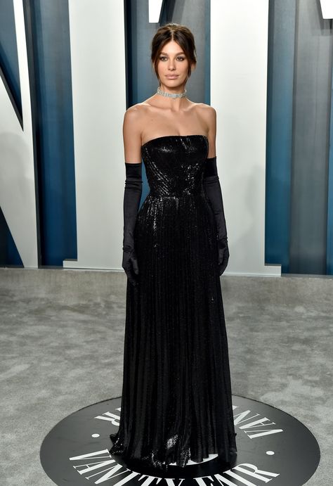 Camila Morrone at the Vanity Fair Oscars Afterparty 2020 Camilla Morrone, Red Carpet Dress, Celebrity Style Dresses, Oscars After Party, Carpet Dress, Gala Dress, Ellie Saab, Camila Morrone, Red Carpet Gowns