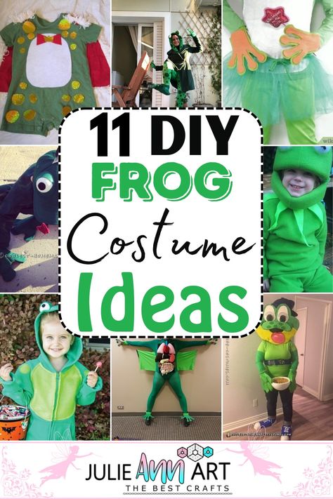 Let your imagination run wild and transform simple materials into wonderful art pieces following this amazing series of DIY frog costume ideas. This guide will help you bring out your creative side, showing you that you can create fantastic frog costumes that can sweep anyone off their feet at costume parties, school programs, or even during the thrilling Halloween season. Frog Halloween Costume Diy, Homemade Frog Costume, Toddler Frog Costume, Easy Frog Costume, Tree Frog Costume, Diy Frog Costume For Kids, Frog Diy Costume, Frog And Toad Costume Diy, Frog Costume Women