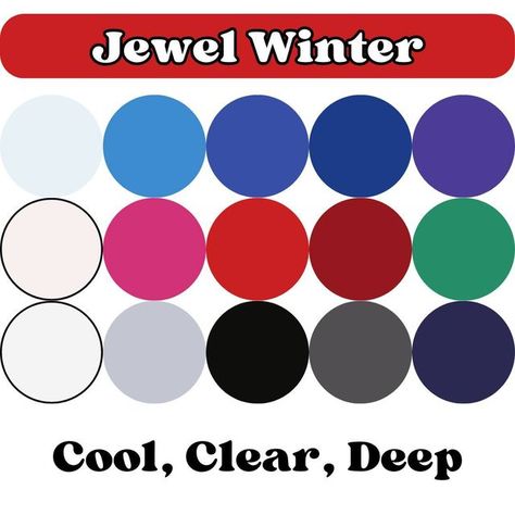 Winter Jewel Tones, Jewel Winter House Of Colour, Winter Pallet, Jewel Winter, Sultry Winter, Hoc Winter, True Winter Color Palette, Cool Winter Color Palette, Jewel Tone Color Palette