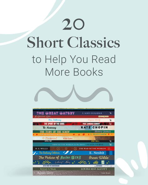 We've compiled a list of the best short classic books to help you broaden your literary knowledge in no time. These 20 volumes are all masterful works of literature under 250 pages, and we've ordered them from shortest to longest. Read on our blog. #shortclassicbooks #shortclassics #classicbooks #readandcobooks #readingchallenge #readinggoal Short Books To Read Under 100 Pages, Short Reads For Adults, Short Books To Read In A Day, Short Classic Books, Short Books To Read, Classic Reads, Classics To Read, Classic Literature Books, Book Club Reads