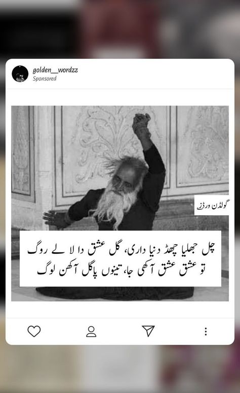 Sofi Poetry, Baba Bulleh Shah Poetry, Sufi Songs, English Sentence, Jalaluddin Rumi, Poetry Funny, Love Quotes In Urdu, Urdu Funny Poetry, Poetry Photos