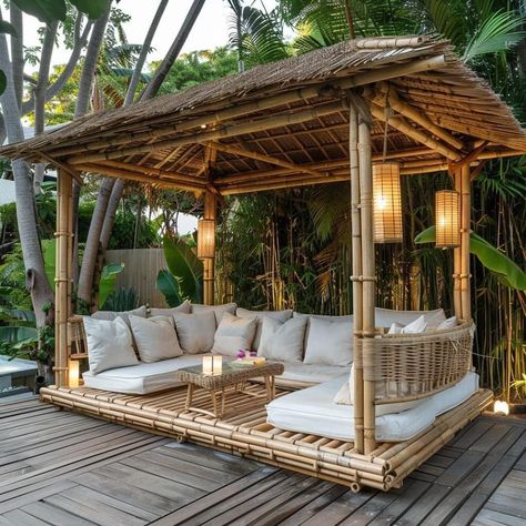 Bamboo Bar Design, Home Chill, Modern Outdoor Living Space, Farm Cafe, Indoor Pool Design, Bahay Kubo, Modern Outdoor Living, Bamboo Bar, Resort Architecture