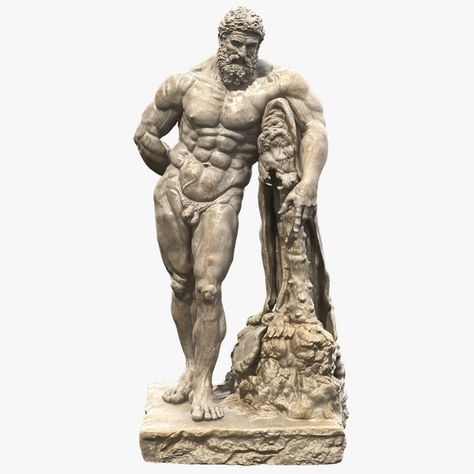 Greek Physique Statue, Hercules Physique, Greek Hercules, Greek God Physique, Hercules Mythology, Farnese Hercules, Hercules Statue, Male Statue, God Sculpture