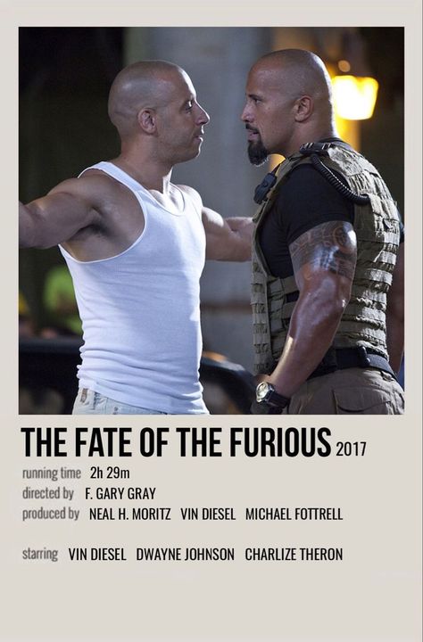 Fast And Furious Movie Poster, Minimalistic Polaroid Poster, The Fate Of The Furious, Polaroid Movie Poster, Movie Fast And Furious, Movie Character Posters, Fate Of The Furious, Dominic Toretto, Furious Movie