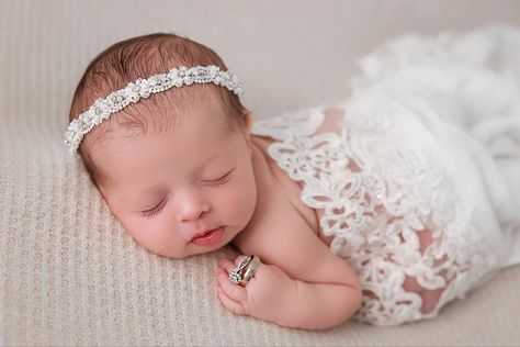 Newborn Photography Wedding Dress, Newborn Wedding Dress Pictures, Newborn Photography With Wedding Dress, Wedding Veil Newborn Pictures, White Dress Newborn Photos, Newborn Wedding Veil Pictures, Newborn Photo With Rings, Newborn Pictures With Veil, Newborn Pics With Wedding Veil