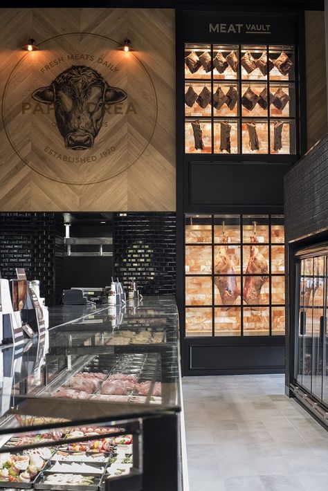 Meat Store Design, Steakhouse Design, Butcher Store, Meat Store, Meat Restaurant, Grocery Store Design, Ideal House, Meat Shop, Supermarket Design