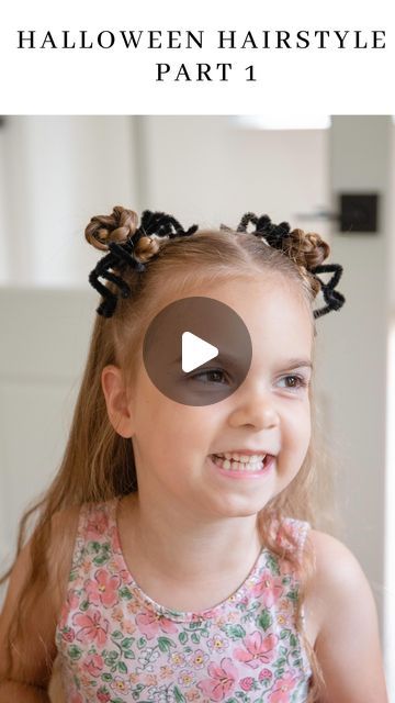 47K likes, 347 comments - its.lauren.reed op September 4, 2024: "It’s spooky season! How fun is this spider hairstyle?? 🕷️ You could do it as one big bun or as two space buns! You just need 4 pipe cleaners and a couple of hair ties!! More spooky season hairstyles to come 🎃 #halloweenhairstyles #halloweenhair #kidshairstyles #kidshair #momsofinstagram #hairstyles #hairtutorial #spookyseason #hairideas #halloween". Crazy Hair Day Spider Bun, Kids Spider Hair, Pumpkin Space Buns Hair, Toddler Spooky Hair Day, Halloween Bun Hairstyles, Halloween Spider Hair Bun, Crazy Hair Day Pumpkin Bun, Halloween Space Buns, How To Do Two Space Buns