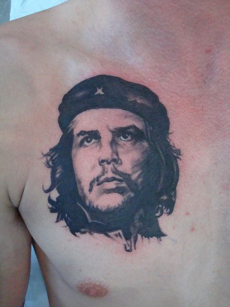 Cheguvera Tattoo Design, Cheguvera Tattoo, Che Guevara Tattoo, Boxing Tattoos, Che Guevara Art, Ink Portrait, Simpson Wallpaper Iphone, Ernesto Che, Half Sleeve Tattoo