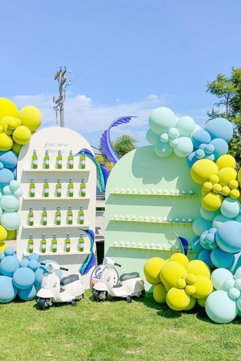 Luca Party Decorations, Luca Theme Birthday Party, Luca Birthday Party Ideas, Luca Party, Luca Birthday, Disney Luca, Italian Themed Parties, Boys 1st Birthday Party Ideas, Pool Birthday