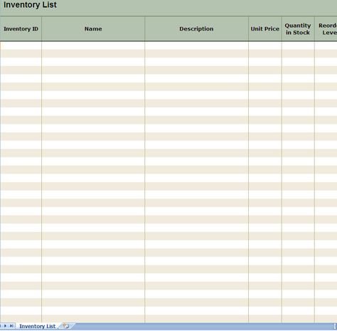 Free Printable Inventory Count Sheets Inventory List Template, Inventory Printable, Inventory Template, Pantry List, Invoice Format, Excel Spreadsheets Templates, Inventory List, Printable Water Bottle Labels, Excel Tutorials