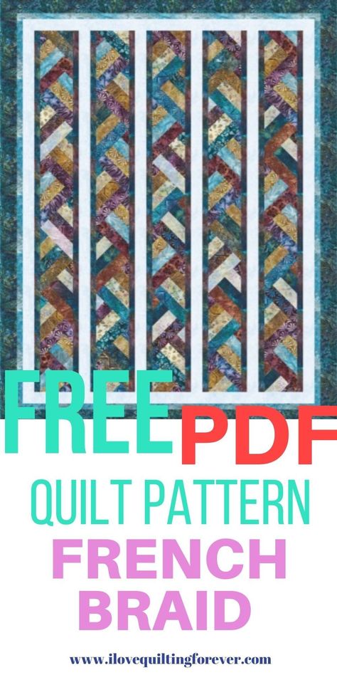 Braid Border Quilt, Twisted Braid Quilt Pattern, Braided Borders For Quilts, French Twist Quilt Pattern, Jelly Roll Braid Quilt Free Pattern, Braided Quilt Border, French Braid Quilt Block, French Quilt Pattern, Basketweave Quilt Pattern Free