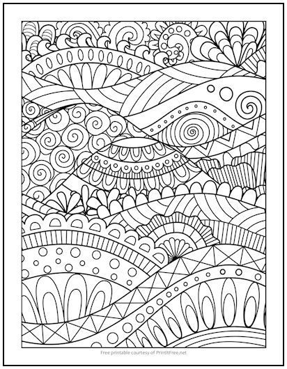 Swirl Coloring Pages, Entangled Coloring Pages, Thick Lined Coloring Pages, Zentangle Coloring Pages Printables, Coloring Pages Doodles, Colouring In, Coloring Pages Patterns, Hard Coloring Pages, Coloring Sheets Free Printable