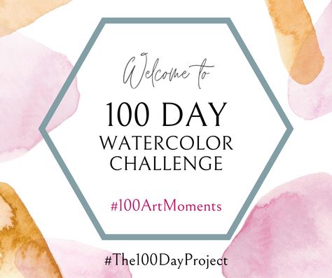 Welcome to 100 Day Watercolor Challenge by Irina Trzaskos - Skillshare 30 Days Of Watercolor, 100 Days Painting Challenge, Watercolor Daily Challenge, 30 Day Watercolor Challenge For Beginners, 100 Day Challenge Art, Daily Watercolor Challenge, Watercolor Painting Prompts, Watercolor Prompts, 100 Day Art Challenge