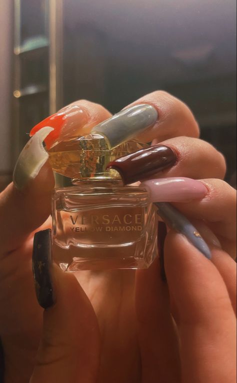 Versace Perfume, Inspiration Aesthetic, Instagram Inspiration, Photo Dump, Leather Glove, Art Inspo, Versace, Nail Art, Nails