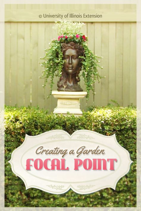 Creating a Garden Focal Point Focal Point Garden Ideas, Focal Points In Gardens, Garden Focal Point Ideas Inspiration, Garden Features Focal Points, Garden Focal Point Ideas, Sundial Garden, Landscape Focal Point, Focal Point Garden, Exterior Plants