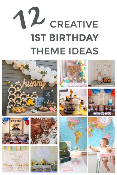 http://theorganizedmomlife.com/first-birthday-party/ Unique First Bday Themes, First Birthday Themes Unique, First Birthday Unique Themes, Unique First Birthday, Unique Birthday Decoration Ideas At Home, Unique First Birthday Themes, Unique 1st Birthday Themes, First Birthday Party Theme Ideas, Unique Birthday Party Themes