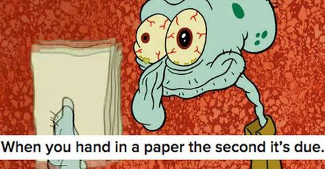 27 Squidward Faces Every College Student Will Recognize buzzfeed.com Exams Memes, Studying Funny, Studying Memes, Funny Spongebob Memes, College Memes, Dungeons And Dragons Memes, Dragon Memes, School School, Spongebob Memes