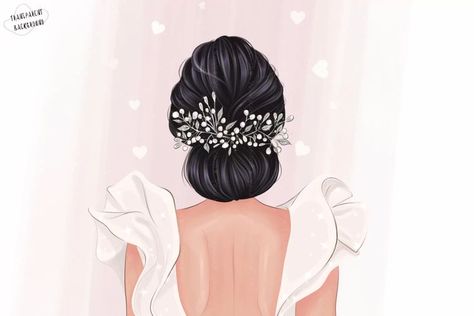 Bridal Artwork, Nurse Clip Art, Bride Clipart, Brunette Bride, Dress Clipart, Chanel Wall Art, Bride Garter, Wedding Card Frames, Wedding Logo Design