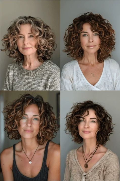 Long Curly Bob Haircut, Bob Riccio, Short Wavy Haircuts, Natural Curly Hair Cuts, Medium Length Curly Hair, Grey Curly Hair, Bob Haircut Curly, Blonde Bob Hairstyles, Layered Haircuts For Medium Hair