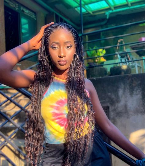 I’m wearing some makeup as well Goddess Fulani Braids, Fulani Goddess Braids, Fulani Braids, Goddess Braids, Black Girls Hairstyles, Hair Hacks, New Hair, Her Hair, Girl Hairstyles