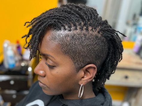 Third Level Style Salon on Instagram: “WHEW!😮‍💨 Dassit…just in awe. Talk about stunning!🤟🏾 #microlocs #microlocks #microlocsjourney #locs #retie #retightening #shavedsides #lo…”