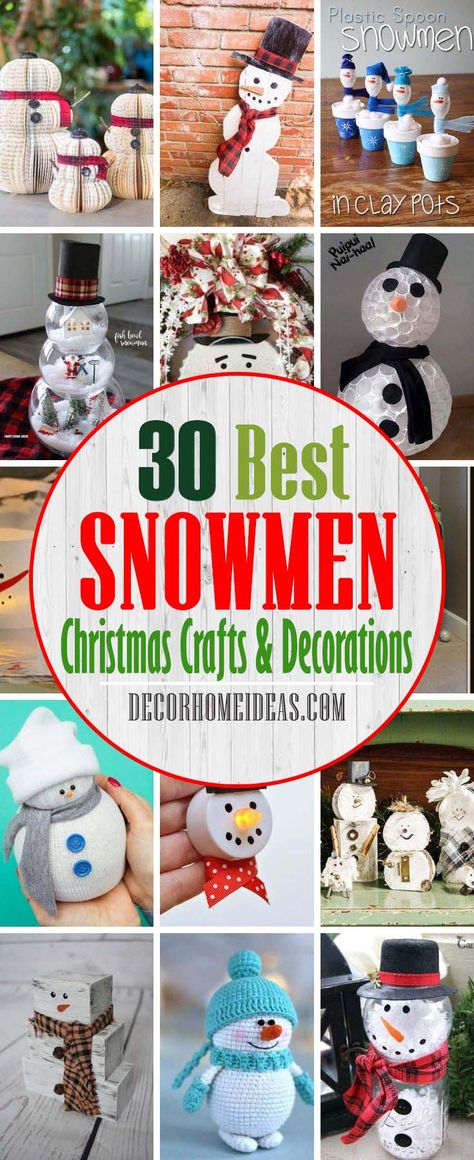 Snow Man Ideas Creative, Making A Snowman Craft, Creative Snowman Ideas Outside, Christmas Snow Man Crafts, Craft Snowman Ideas, How To Make Christmas Crafts, Light Up Snowman Craft, Diy Winter Gifts Ideas, Pop Bottle Snowman