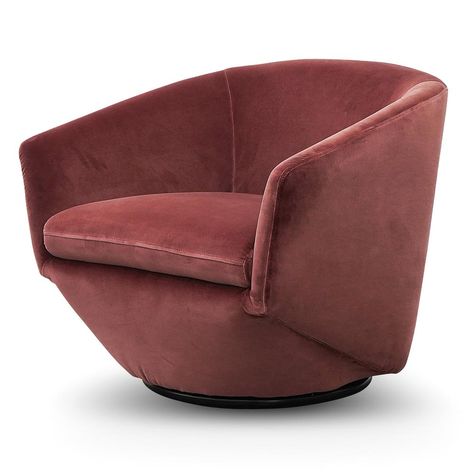 Jonas Swivel Chair Blood Orange Velvet | INTERIORS ONLINE Velvet Lounge Chair, Blue Velvet Fabric, Velvet Lounge, Gallery Furniture, Velvet Interior, Orange Interior, Interiors Online, Orange Velvet, Velvet Interiors