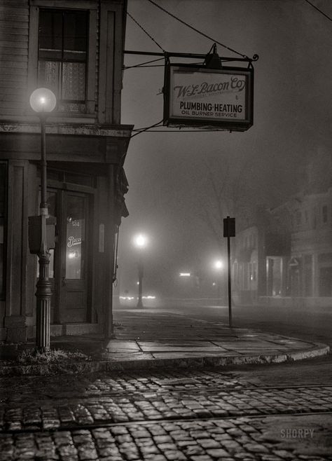 Where the Sidewalk Ends: 1941 Dream Stories, Bedford Massachusetts, Foggy Night, New Bedford, Night In, Massachusetts