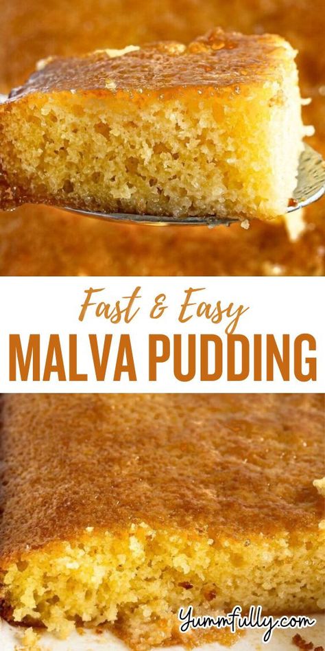 Simple pantry staples come together to create this delicious dessert which richness is enhanced by a unique sauce. Moist and sweet, Malva pudding is perfect for any gathering, especially during the holidays because it can be prepared in advance. Malva Pudding Recipe, Malva Pudding, Aldi Recipes, Apricot Recipes, Homemade Pie Crust Recipe, Homemade Doughnuts, Simple Pantry, Tasty Desserts, Trifle Recipe