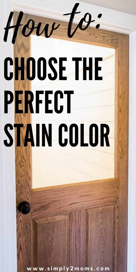 Stained Doors White Trim, Sherwin Williams Stain Colors, Interior Doors Stained, Perfect Stain Color, Cabinet Stain Colors, Exterior Stain Colors, Mahogany Wood Stain, Best Wood Stain, Minwax Gel Stain