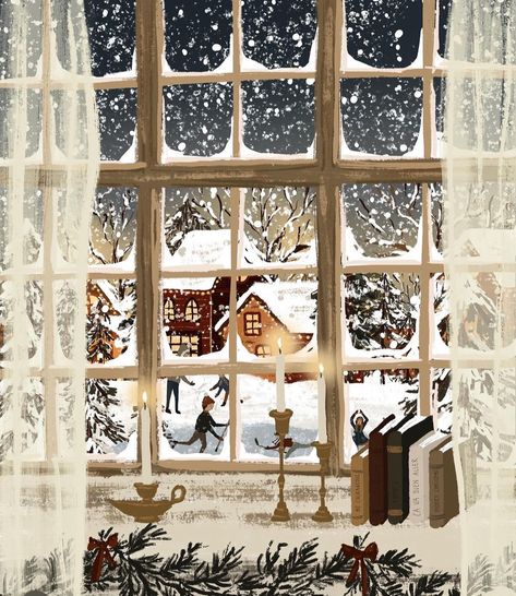 Winter Illustration, Vintage Christmas Images, Gifts For Boyfriend, Christmas Gifts For Boyfriend, Christmas Night, Christmas Scenes, Winter Art, Merry Little Christmas, Christmas Mood