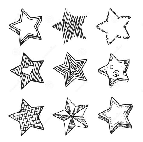 Star doodles Doodle Stars, Drawing Ideas Easy Doodles, Arte Hippy, Drawn Stars, Doodle Diary, Star Doodle, Bujo Doodles, Drawing Stars, Drawing Ideas Easy