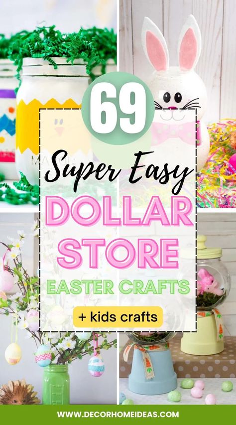 via @decorhomeidea Crafts Adults Diy Projects, Easter Crafts Adults, Easter Crafts Diy Dollar Stores, Dollar Store Easter Crafts, Easy Easter Crafts For Kids, Easter Crafts Diy Kids, Crafts Adults, Easter Crafts Dollar Store, Easter Crafts For Adults