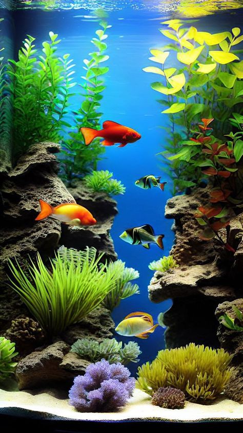 Ocean Creatures Art, Tehreek Labbaik Pakistan, Aquarium Live Wallpaper, Live Fish Wallpaper, Underwater Wallpaper, Underwater Painting, Sea Life Art, Beautiful Ocean Pictures, Live Hd