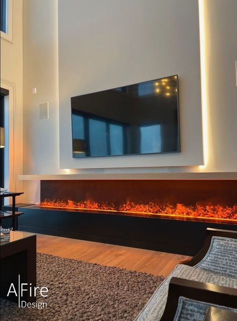 Private place residence electric fireplace running on water vapor Water Vapor Fireplace, Eco Fireplace, Tv Camino, Vapor Fireplace, Design Camino, Tv Fireplace, Feature Wall Living Room, Water Vapor, Fireplace Set