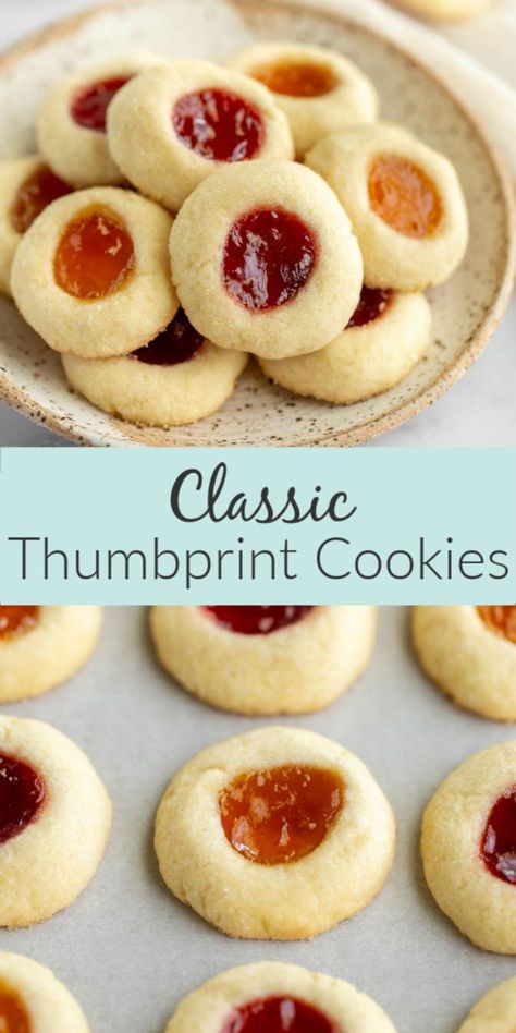 Shortbread Christmas, Brownie Vegan, Jam Thumbprint Cookies, Resepi Biskut, Thumbprint Cookies Recipe, Easy Christmas Cookie Recipes, Cookie Recipes Unique, Buttery Shortbread, Buttery Shortbread Cookies